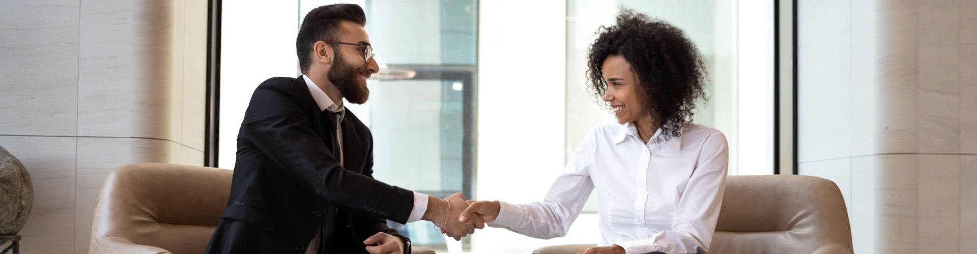 two people shaking hands